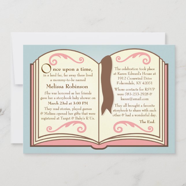 Storybook Baby Shower Invitations (Front)