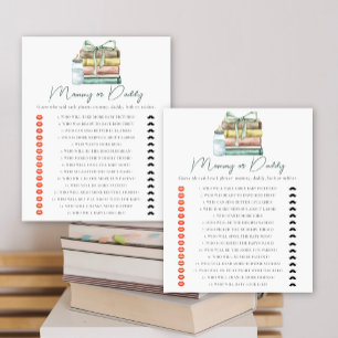 storybook baby shower - mummy or daddy game