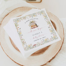 Storybook Baby Shower Paper Napkin Girl Wildflower