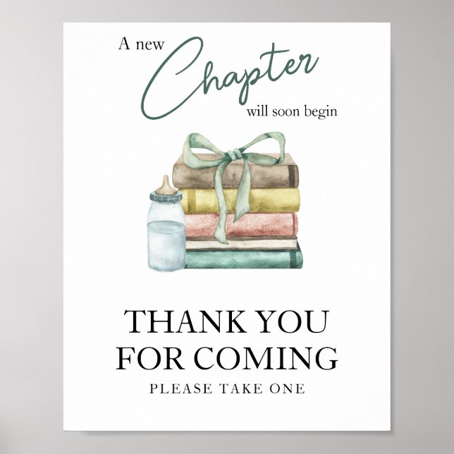 Storybook baby shower Thank you for coming Poster (Front)