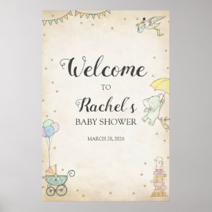 Storybook Baby Shower Welcome Poster