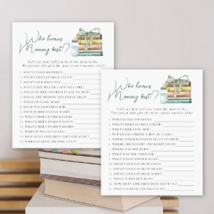 storybook baby shower - Who knows mummy best