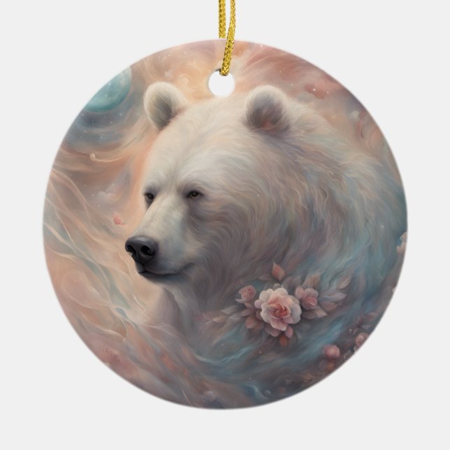 Storybook Bear Ceramic Tree Decoration (Front)