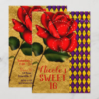 Storybook Beauty Red Sparkle Rose Sweet 16