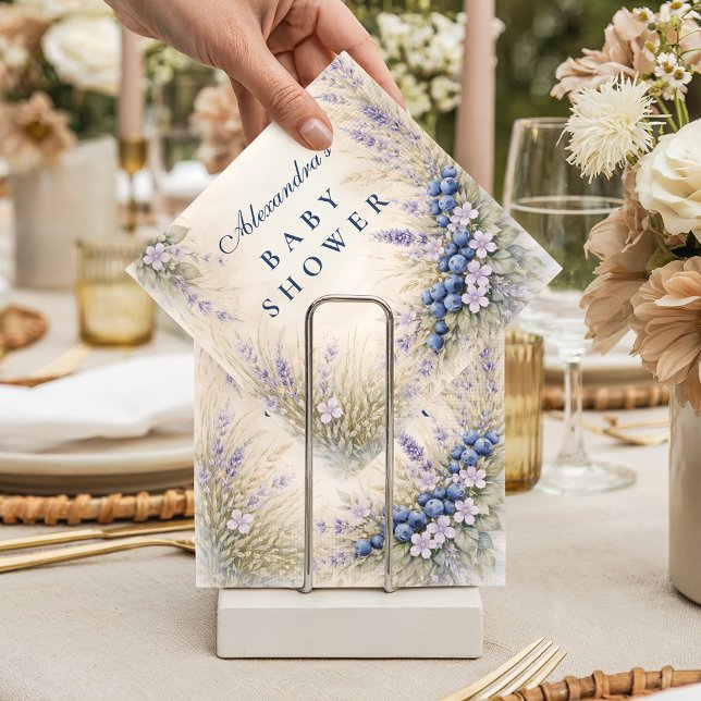 Storybook Blueberry Garden Baby Shower Napkin (Creator Uploaded)