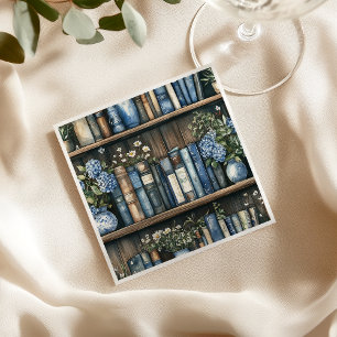 Storybook Boy Blue Library Book Baby Shower Napkin