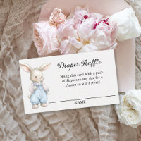 Storybook Bunny Cute Diaper Raffle