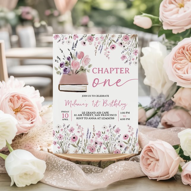 Storybook Chapter One 1st Birthday Invite (Creator Uploaded)