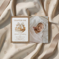 Storybook Chapter One Photo Birthday Invite