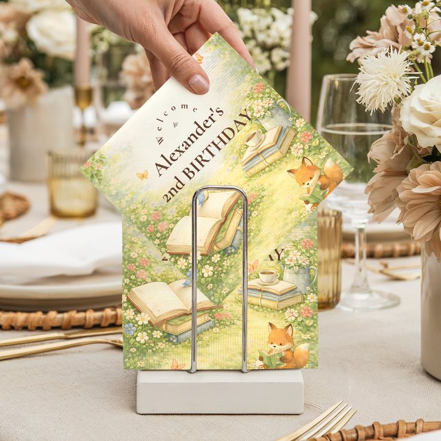 Storybook Chapter Two Birthday Napkin (Creator Uploaded)