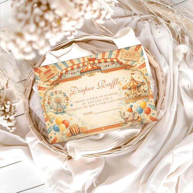 Storybook Circus Diapper Raffle Enclosure Card (Creator Uploaded)