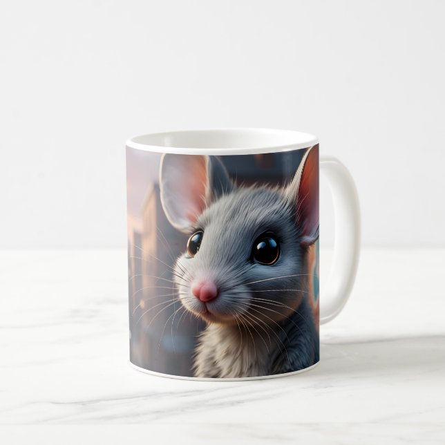 Storybook City Mouse Art Coffee Mug (Front Right)