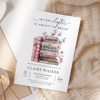 Storybook Coquette Book New Chapter Baby Shower Invitation