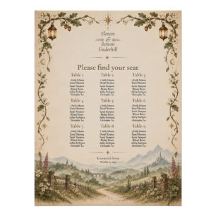 Storybook Countryside Cottagecore Fantasy Wedding Poster