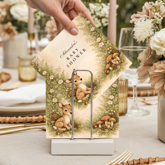 Storybook Deer Baby Baby Shower Napkin (Creator Uploaded)