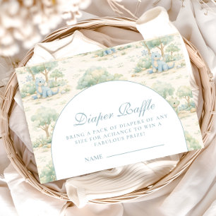 Storybook Dinosaur Diapper Raffle Enclosure Card
