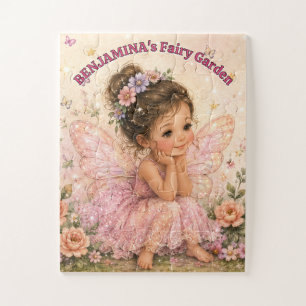 Storybook Fairy Garden Adventure with Flowers and Jigsaw Puzzle