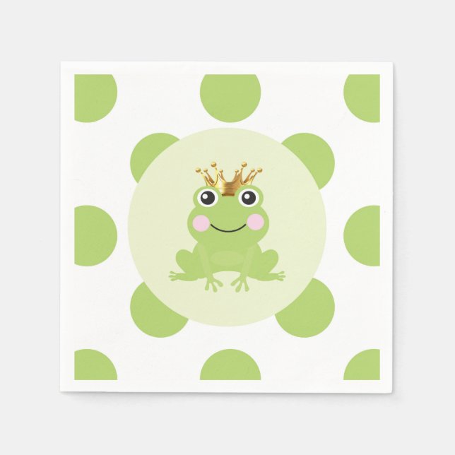 Storybook Fairy Tale Frog Prince Baby Shower Napkin (Front)