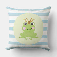 Storybook Fairy Tale Frog Prince Blue Stripes