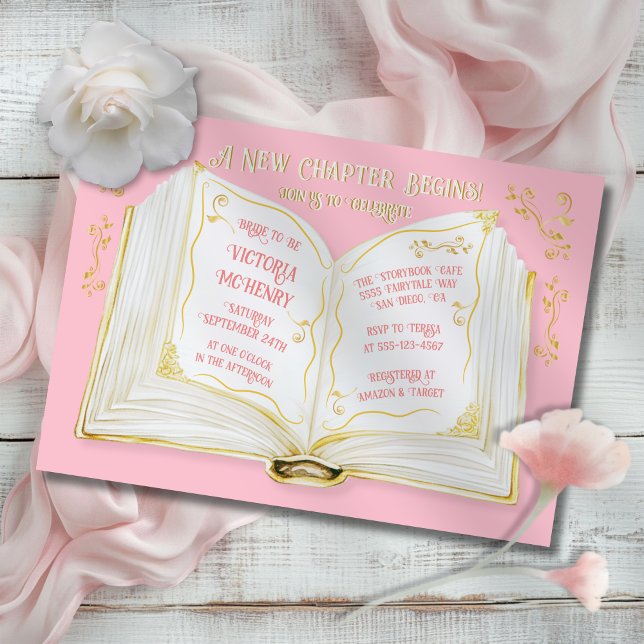 Storybook Fairytale New Chapter Bridal Shower Invitation (Creator Uploaded)