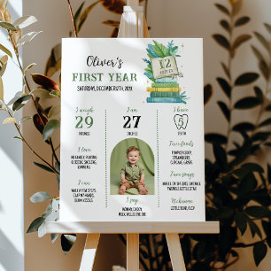 Storybook First Year Photo Milestone Poster