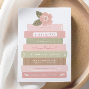 Storybook Floral Girl Baby Shower Invitation