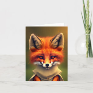 Storybook fox note card