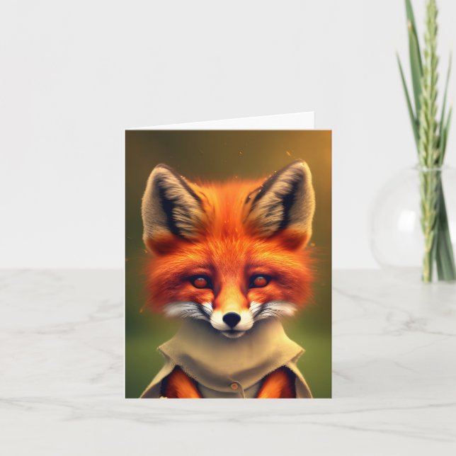 Storybook fox note card (Front)