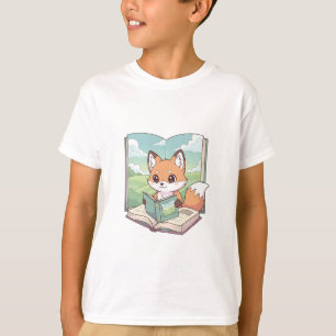 Storybook Fox Reader Kids T-Shirt