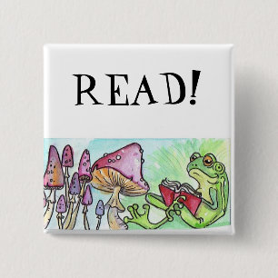 Storybook Frog 15 Cm Square Badge