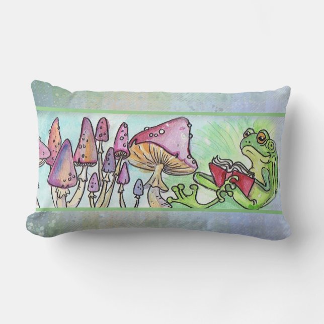 Storybook Frog Journal Lumbar Cushion (Front)