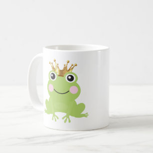 Storybook Frog Prince Gold Crown Personalised Coffee Mug