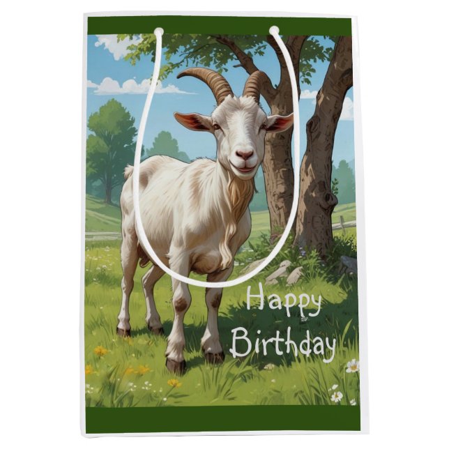 Storybook Goat Medium Gift Bag (Front)