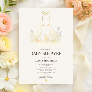 Storybook Goose & Chick Baby Shower Invitation