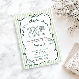 Storybook Green Baby Shower  Invitation