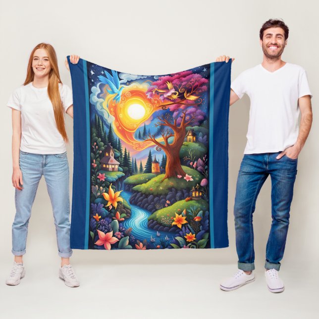 Storybook Landscape 3 Fleece Blanket (In Situ)