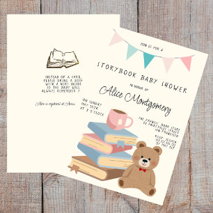Storybook Library Themed Baby Shower  Invitation