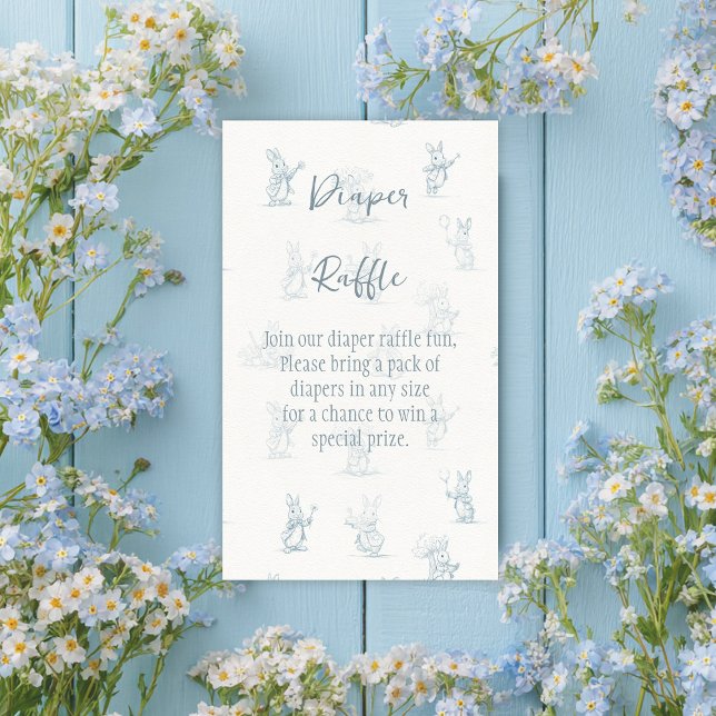 Storybook Little Bunny Peter Diaper Raffle Enclosure Card (Creator Uploaded)