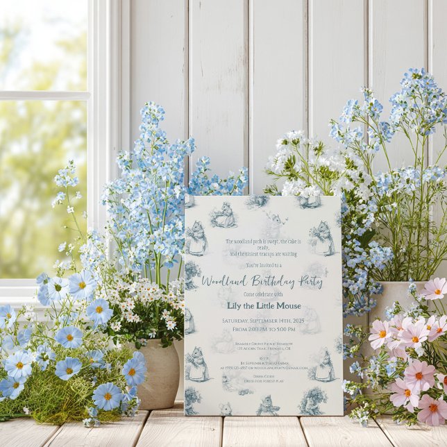 Storybook Little Mouse Birthday Invitation (Creator Uploaded)