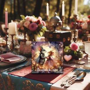 Storybook Love Romantic Fantasy Couples Valentine  Holiday Card