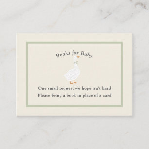 Storybook Mother Goose Gingham Vintage Baby Enclosure Card