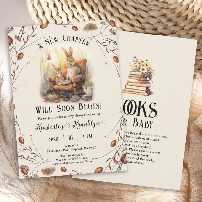 Storybook New Chapter Baby Shower books themed Invitation (Creator Uploaded)