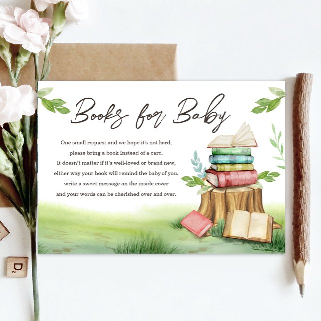 Storybook New Chapter Baby Shower Bring a Book Enclosure Card (Creator Uploaded)