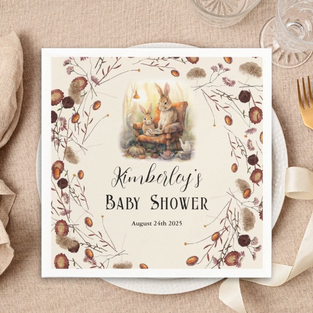 Storybook New Chapter Baby Shower Classic Tale Napkin (Creator Uploaded)