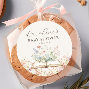 Storybook New Chapter Baby Shower Sticker