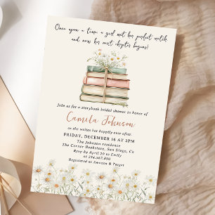 Storybook New Chapter Wildflowers bridal shower Invitation