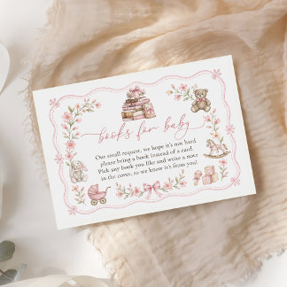 Storybook Nursery Bear Floral Books For Baby Enclosure Card