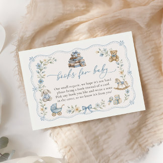 Storybook Nursery Bear Floral Books For Baby Enclosure Card