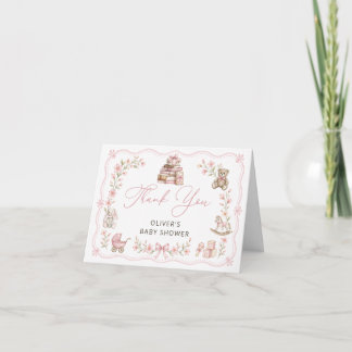 Storybook Nursery Floral Baby Shower Thank You Card
