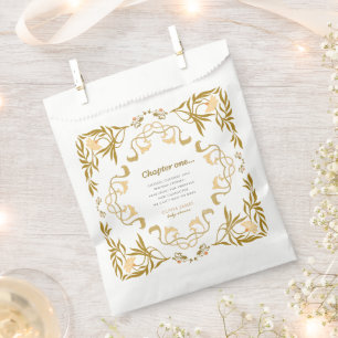 Storybook our next chapter fairytale baby shower favour bags